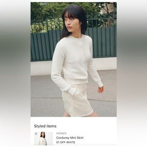 Uniqlo x Comptoir Des Cotonniers Cream wool blend cardigan Sweater sz M